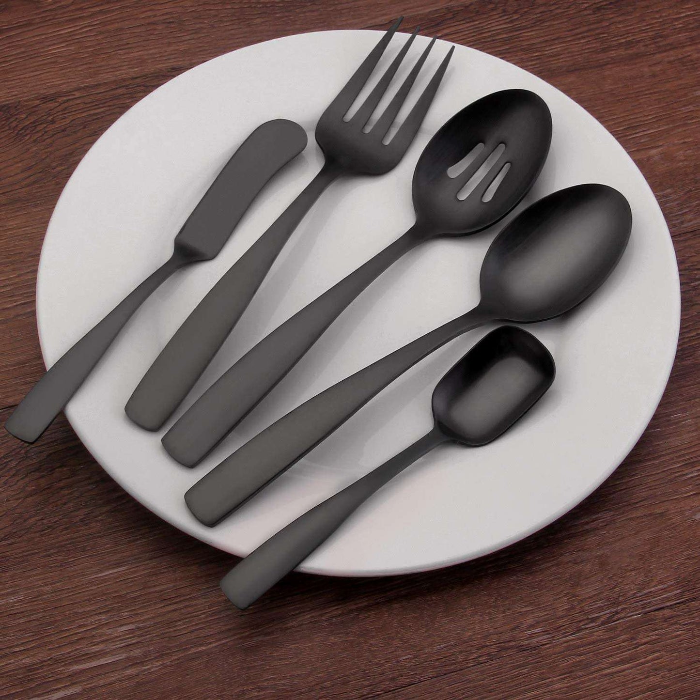 Minimalist Black 5-Piece Stainless Steel Serving Set