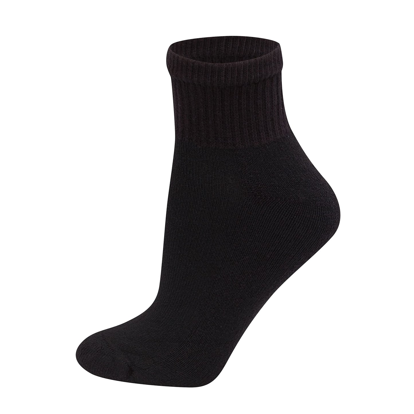 Minimalist Black Hanes Women's Quarter Ankle Socks, Pack of 10 Dress Casual Socks, Black, 9 11 US