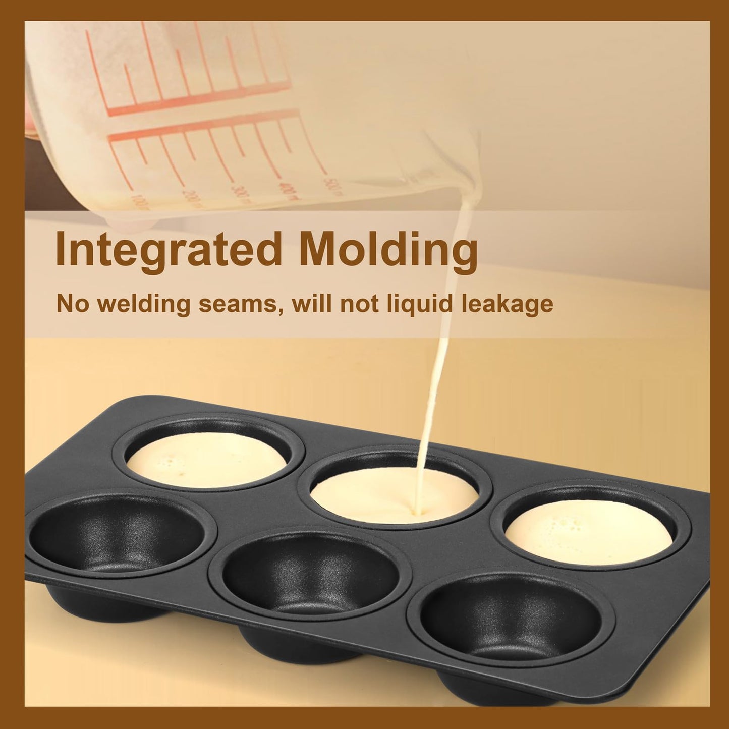 Minimalist Black 6 Cup Nonstick Muffin Pans, Set of 2