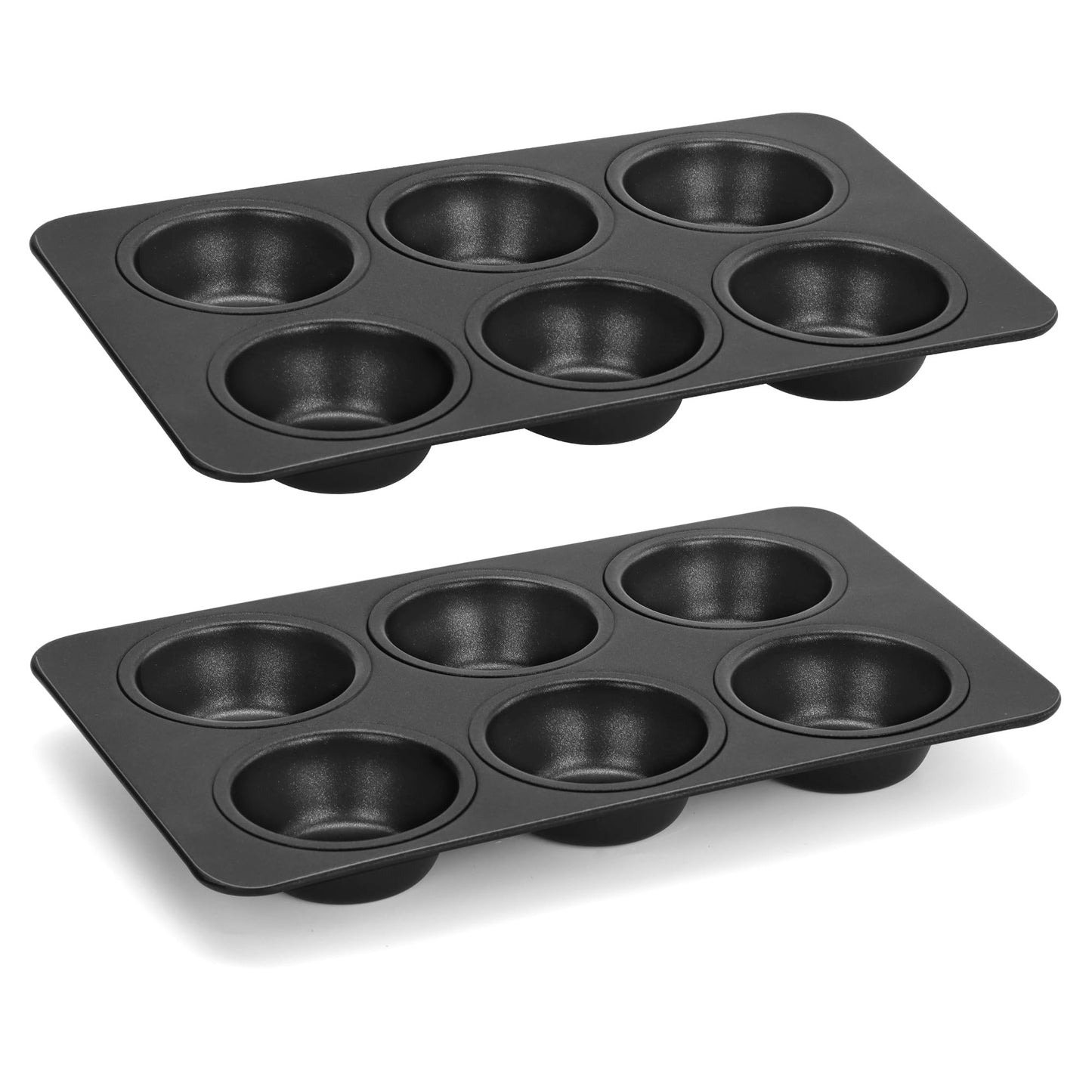 Minimalist Black 6 Cup Nonstick Muffin Pans, Set of 2