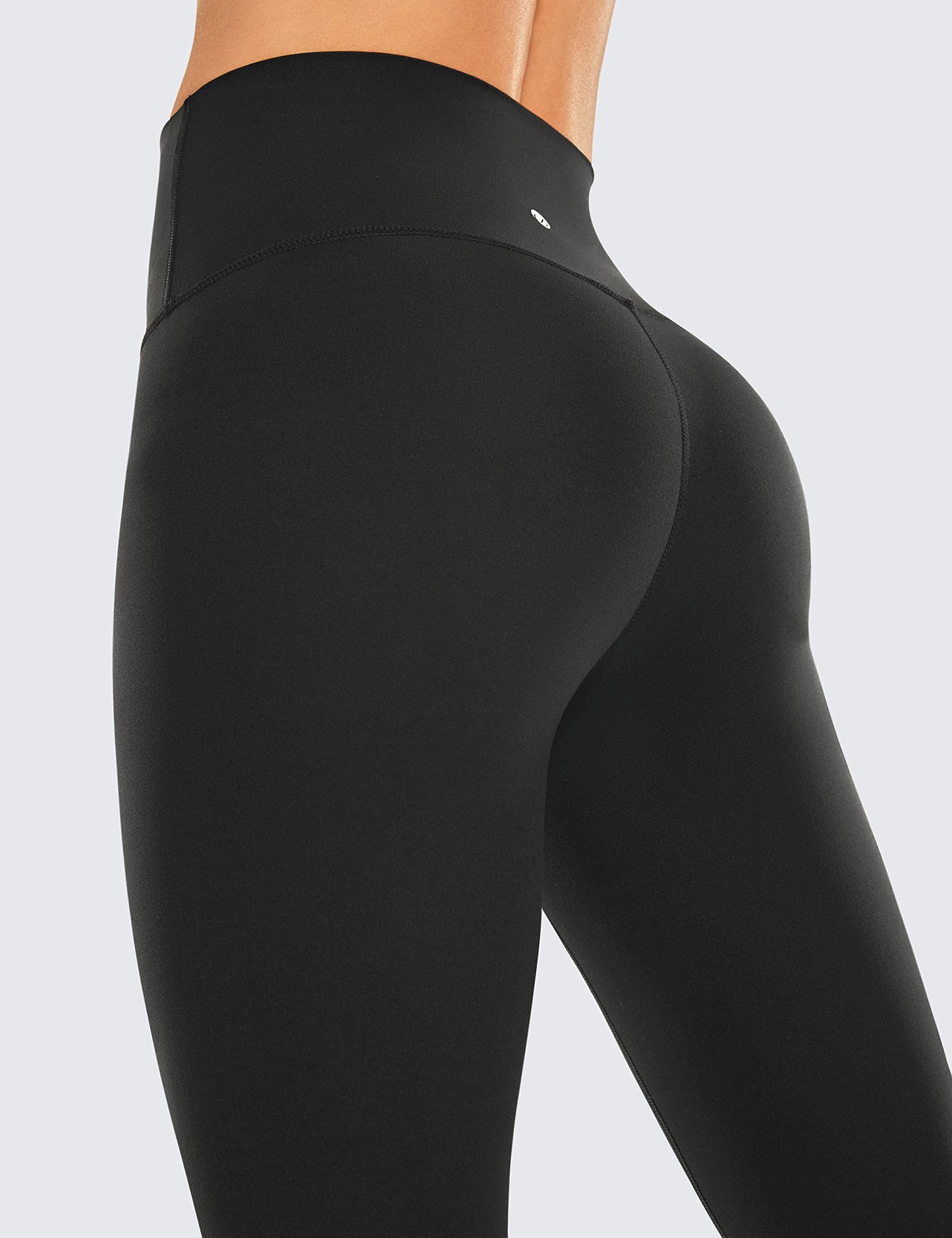 Minimalist Black Butterluxe High Waisted Capri Women's Workout Leggings, 23 Inches