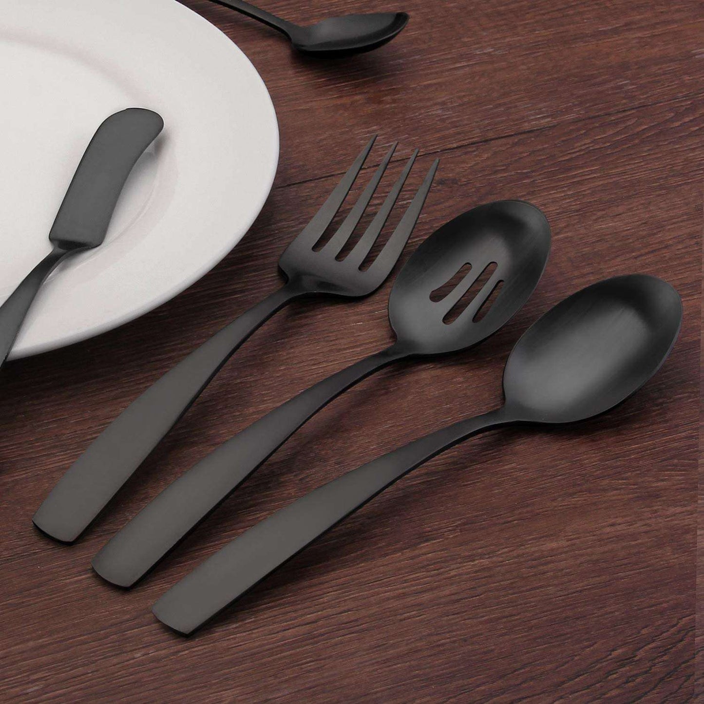 Minimalist Black 5-Piece Stainless Steel Serving Set