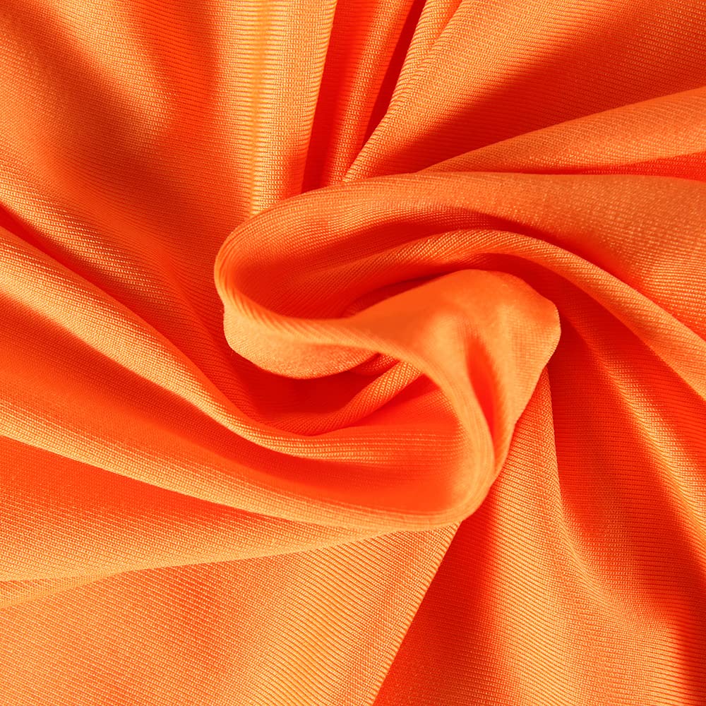 Minimalist Orange Asymmetrical Bodycon Spaghetti Strap Women's Dress