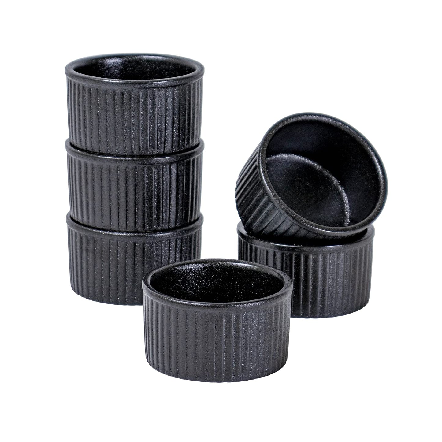 Minimalist Black 6 oz Ramekin, Set of 6