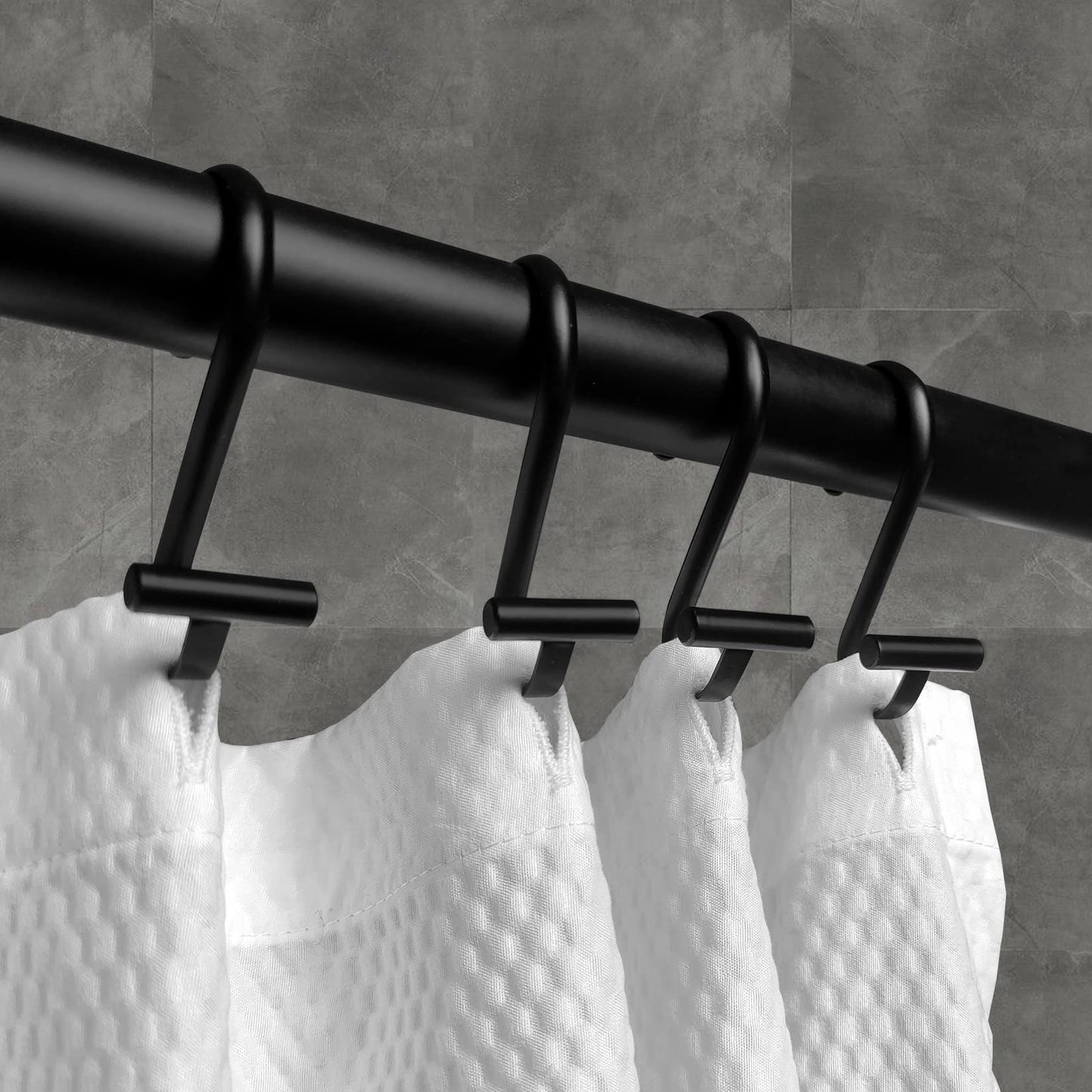 Minimalist Black 12-Piece S-Shaped Multi-Functional Hooks, Rustproof Coating, Durable Wire Design