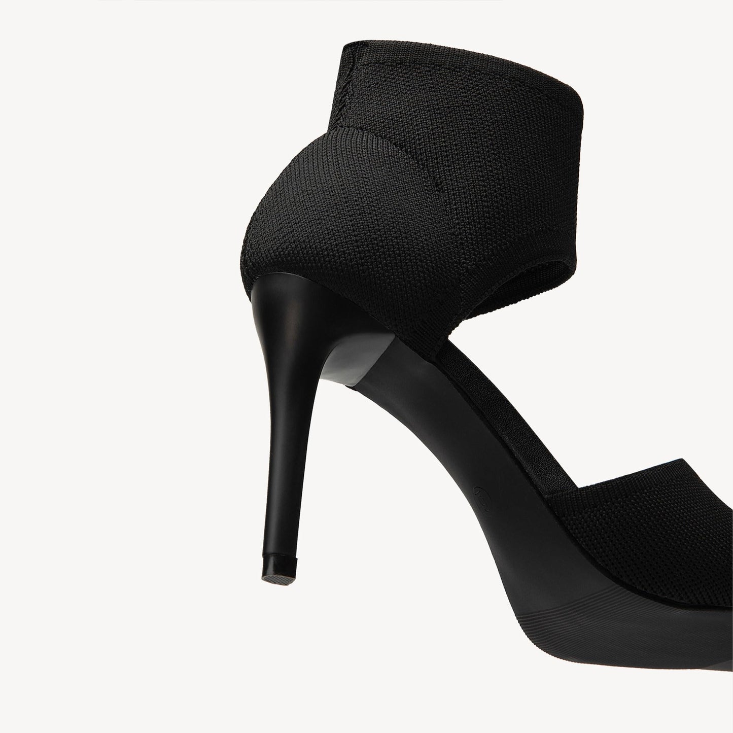 Minimalist Black Lightweight Peep Toe Stiletto