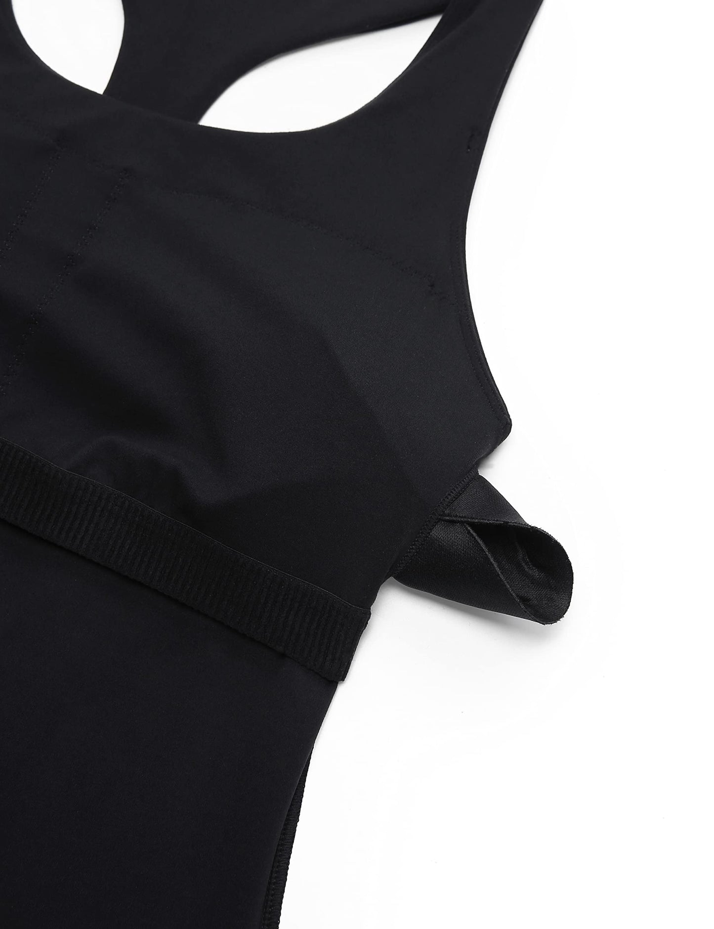 Minimalist Black Butterluxe Workout Women's Racerback Tank Tops with Built in Padded Shelf Bra