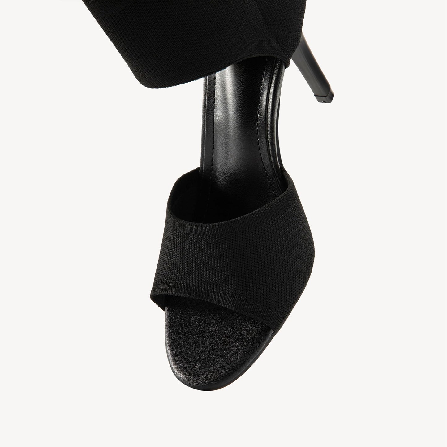 Minimalist Black Lightweight Peep Toe Stiletto