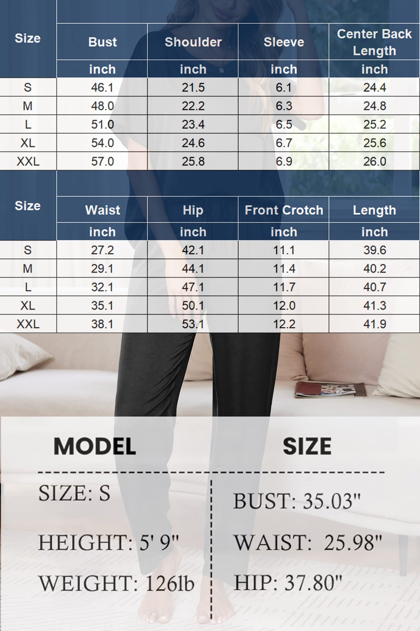 Minimalist Black Satin Women's Pyjama, Loungewear Short Sleeve and Pants, 2 Piece Set