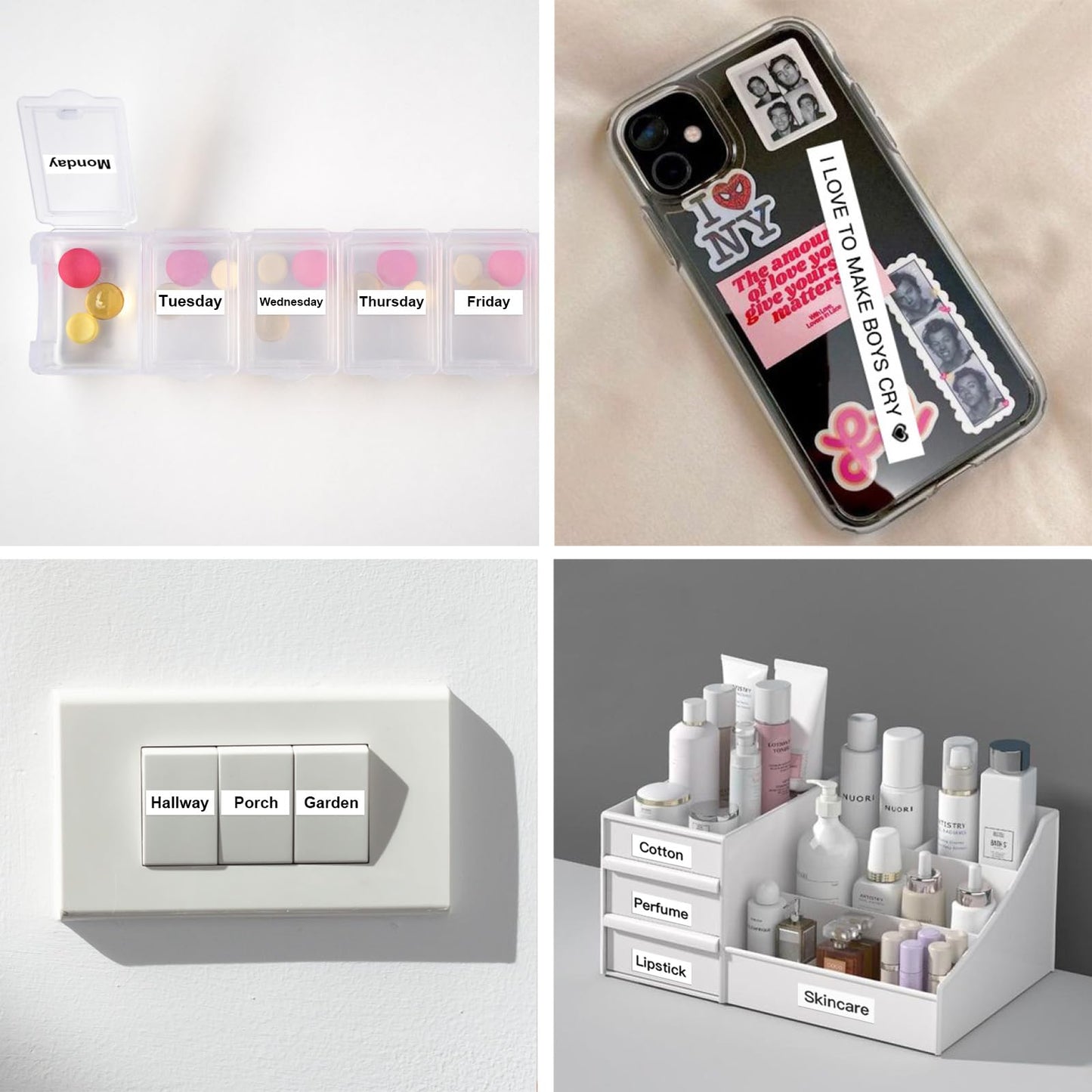 Minimalist Black E10 Mini Bluetooth Label Maker for Home Organization