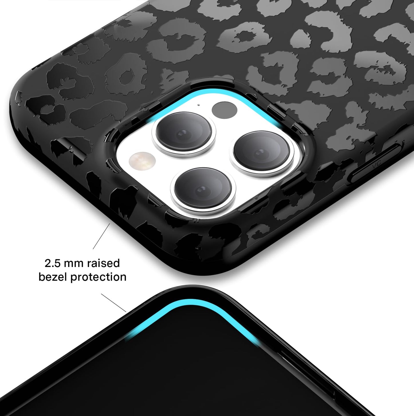 Minimalist Black Velvet Caviar iPhone 15 PRO MAX Case