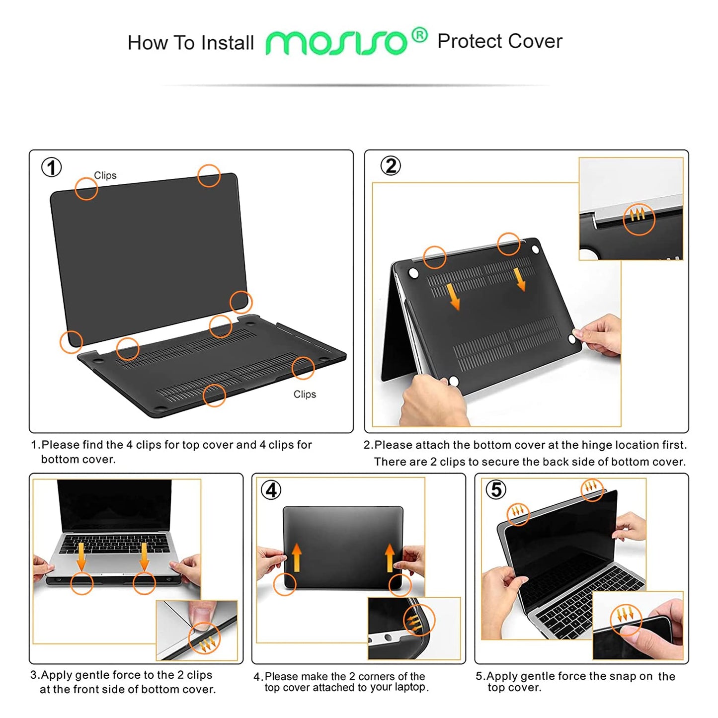 Minimalist Black MacBook Pro 13 inch Case