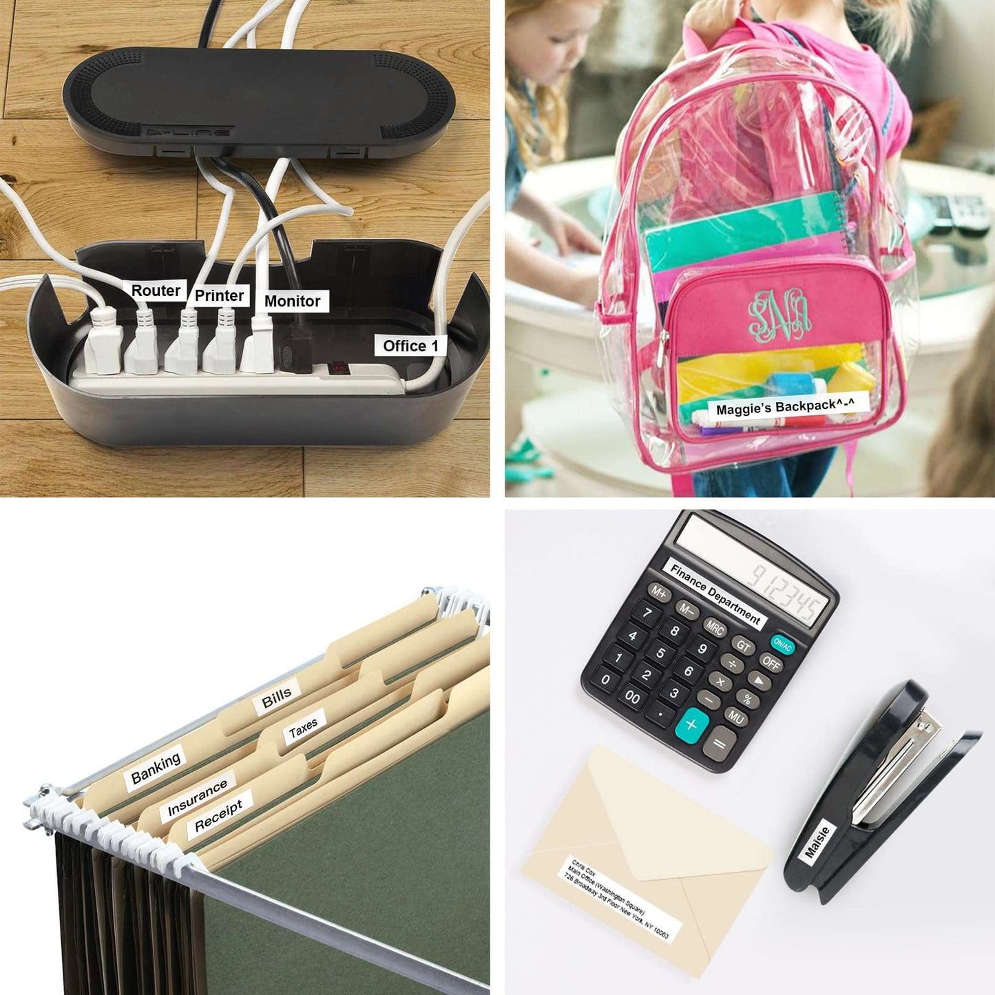 Minimalist Black E10 Mini Bluetooth Label Maker for Home Organization