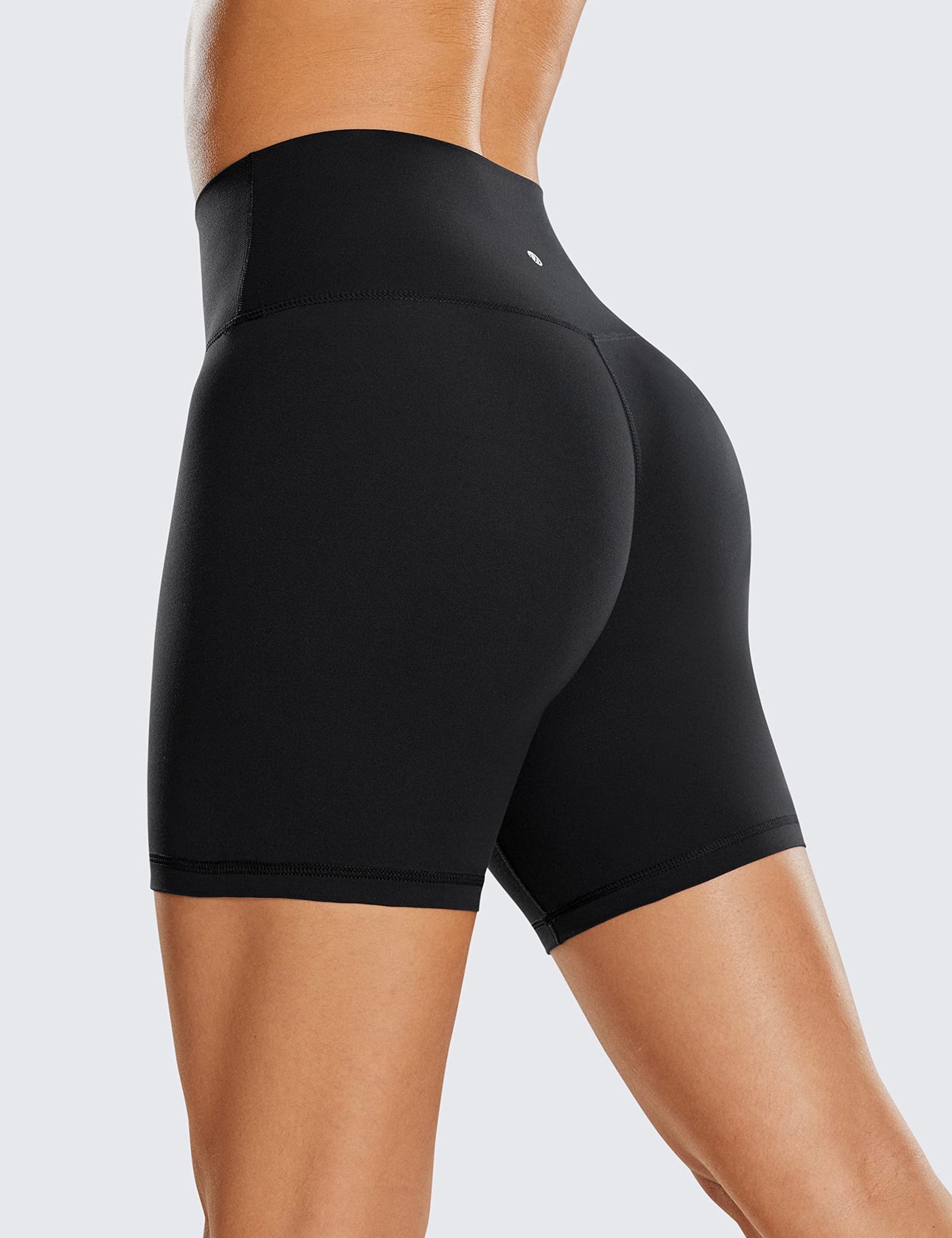 Minimalist Black ButterLuxe Women's High Waisted Biker Shorts, 6 Inches