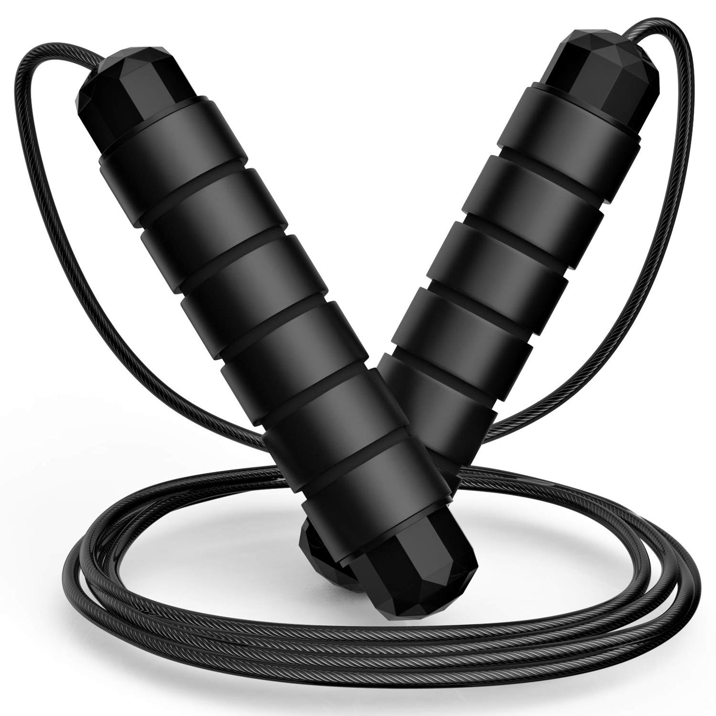 Minimalist Black Tangle-Free, Rapid Speed Jump Rope