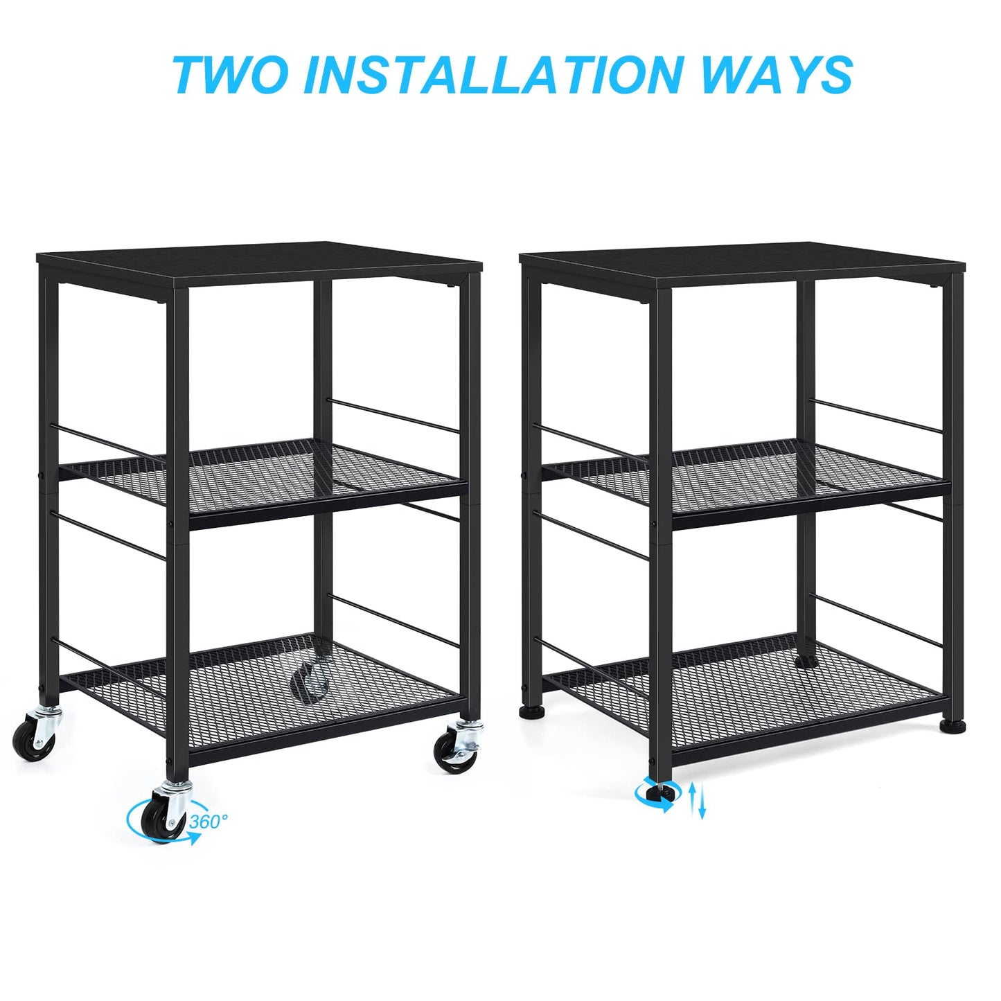 Minimalist Black Industrial Metal Frame Table w/Storage Shelf