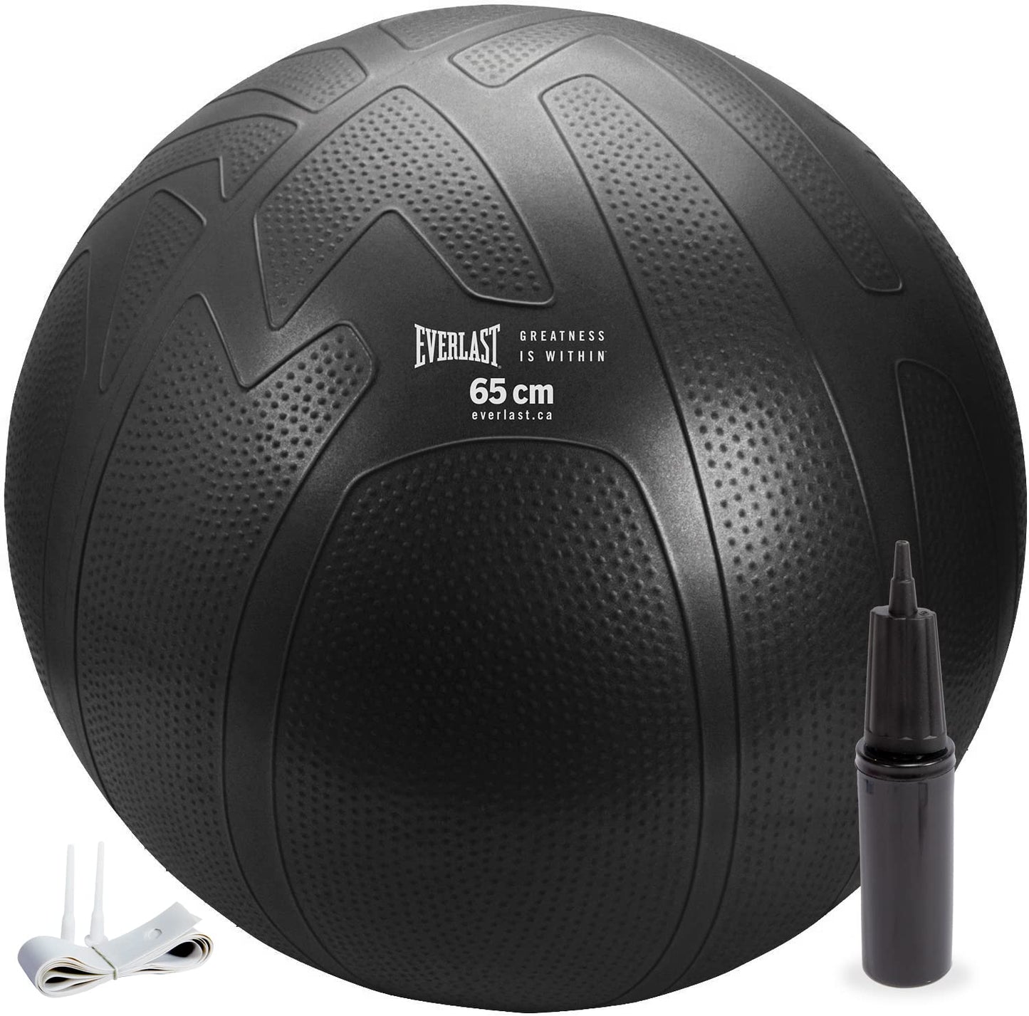 Minimalist Black Everlast FIT Pro Grip 65cm Fitness Ball