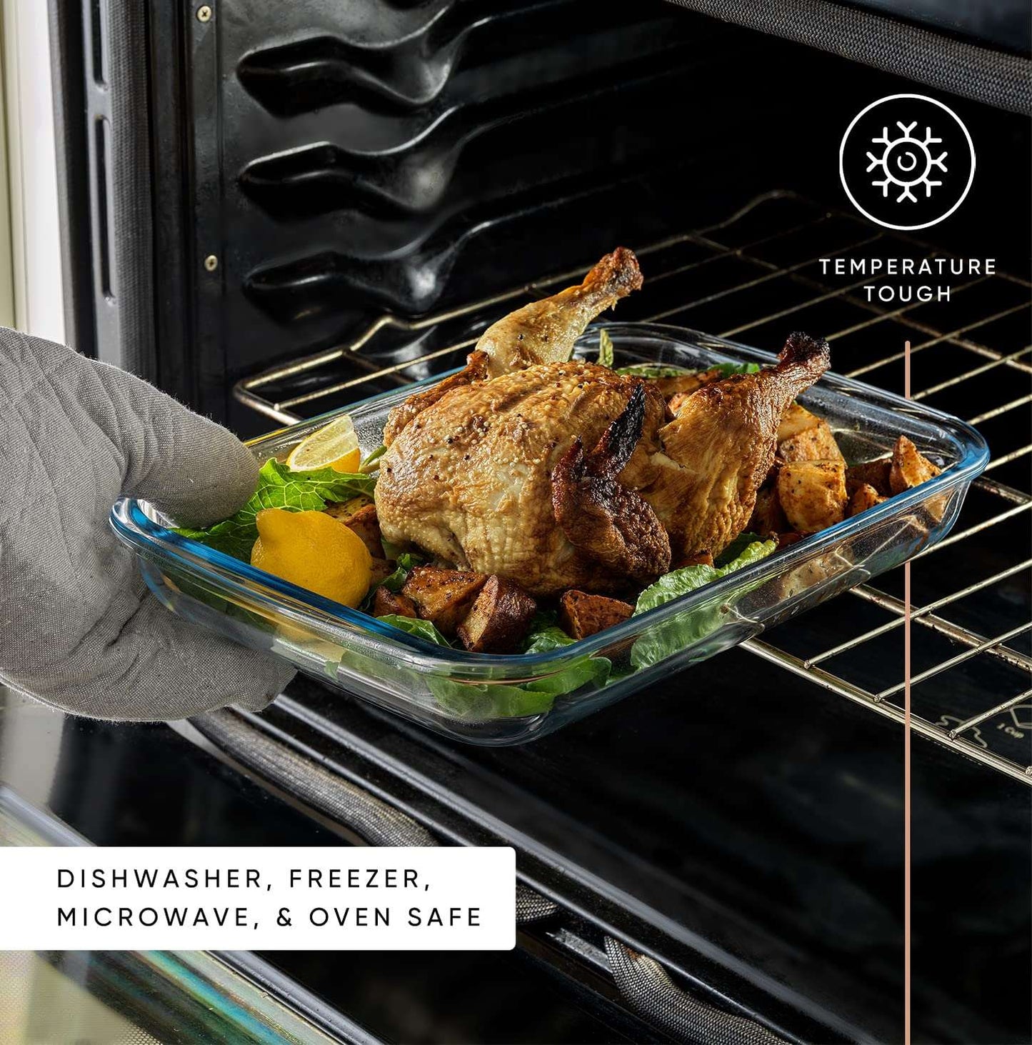 Minimalist Black 8-Piece Glass Lid Bakeware Set