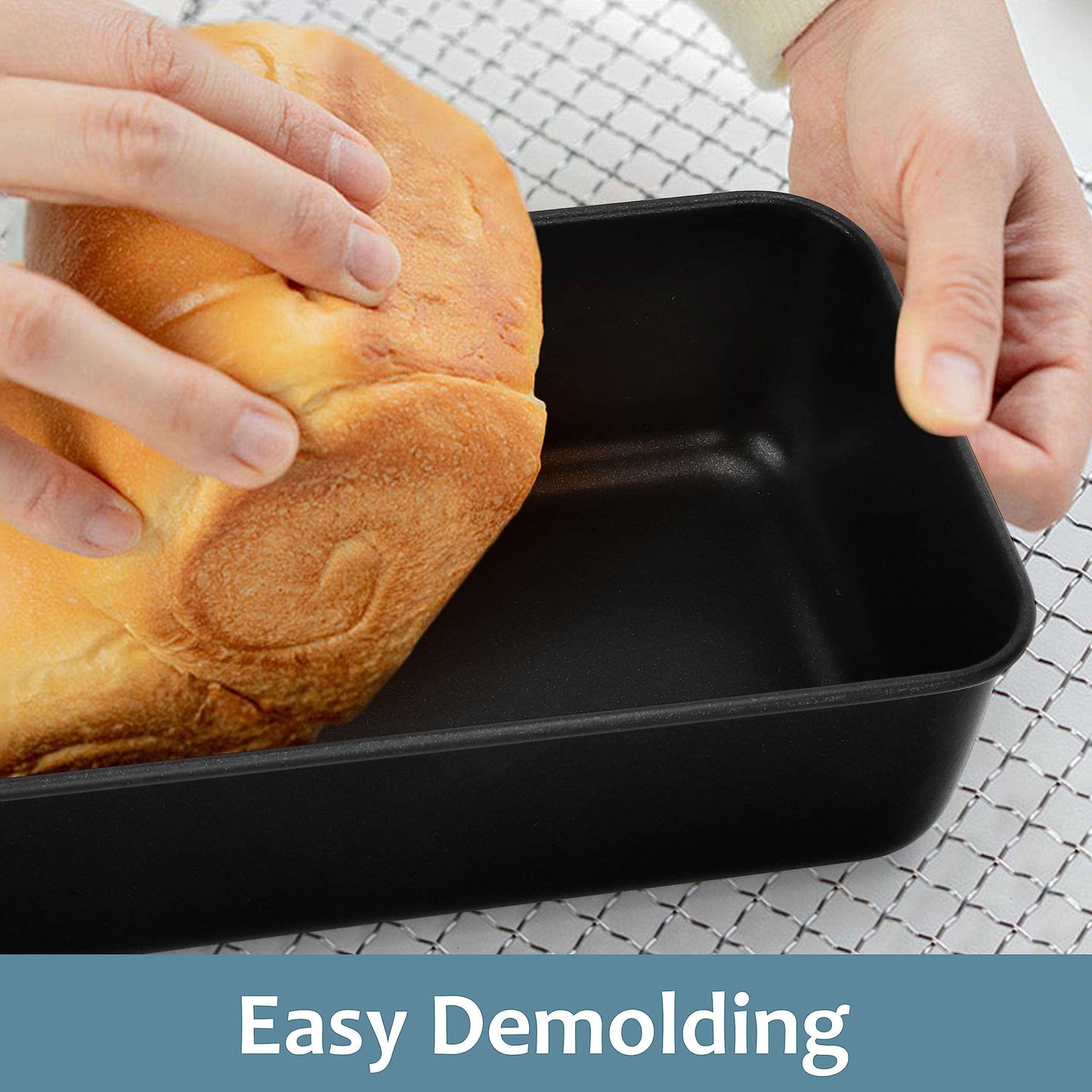 Minimalist Black Loaf Pan Set for Cakes, Bread, Loaves, Set of 2