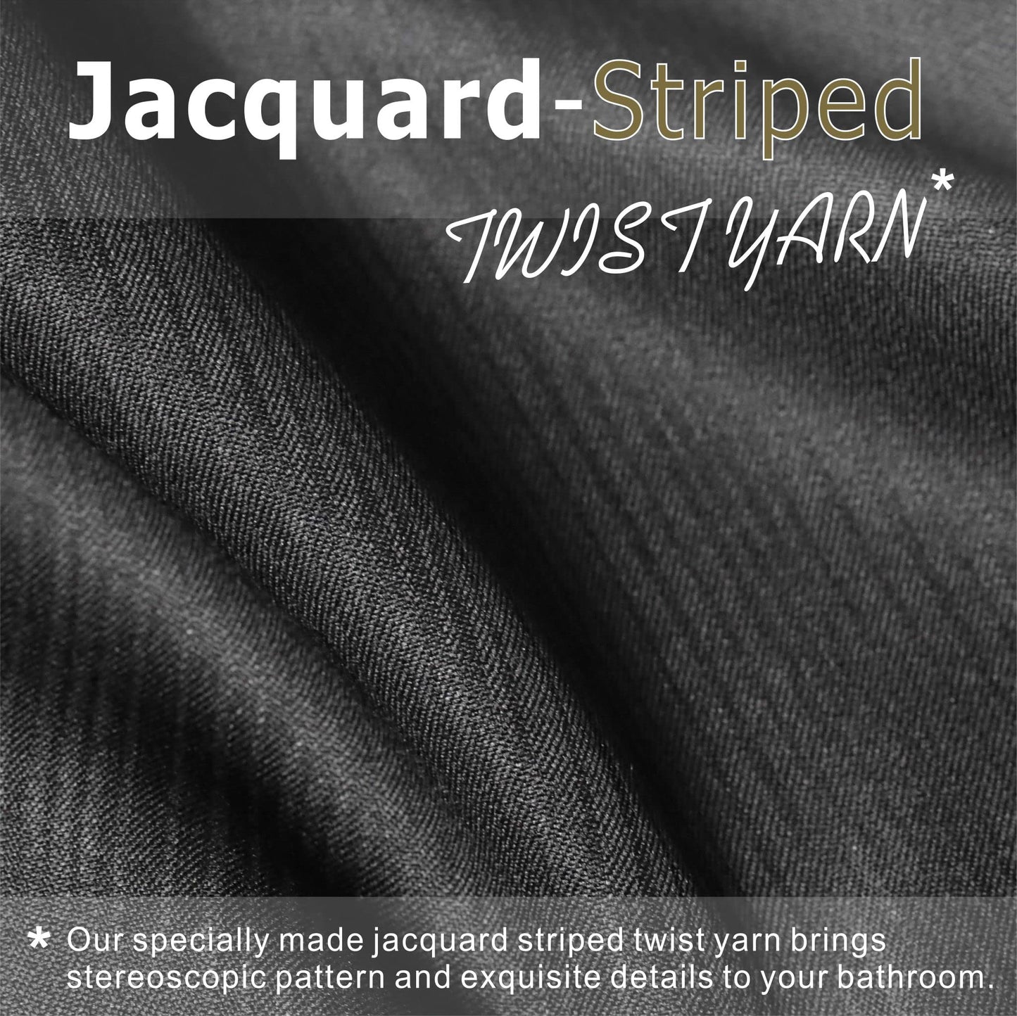 Minimalist Black Water Repellent Washable Shower Curtain