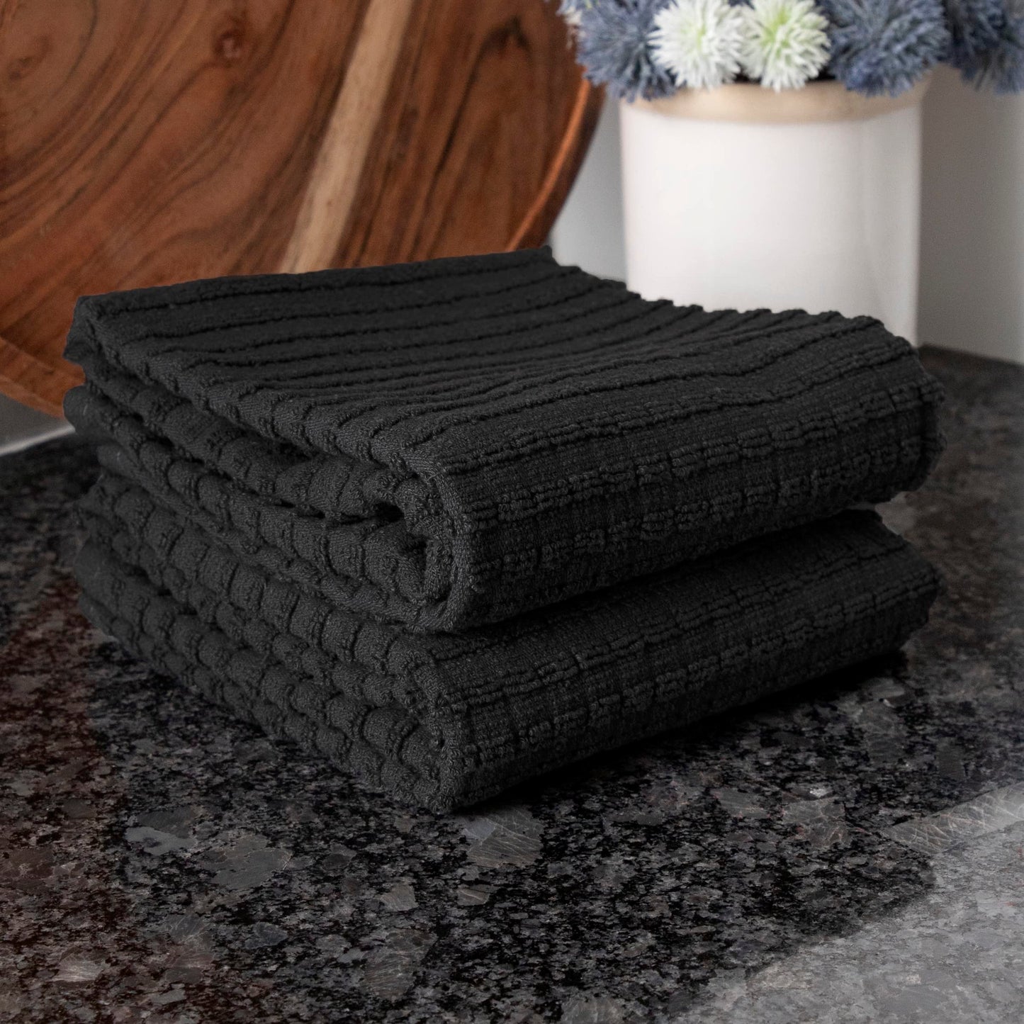 Minimalist Black Ritz Royale Collection: 2-Piece Kitchen Towel Set