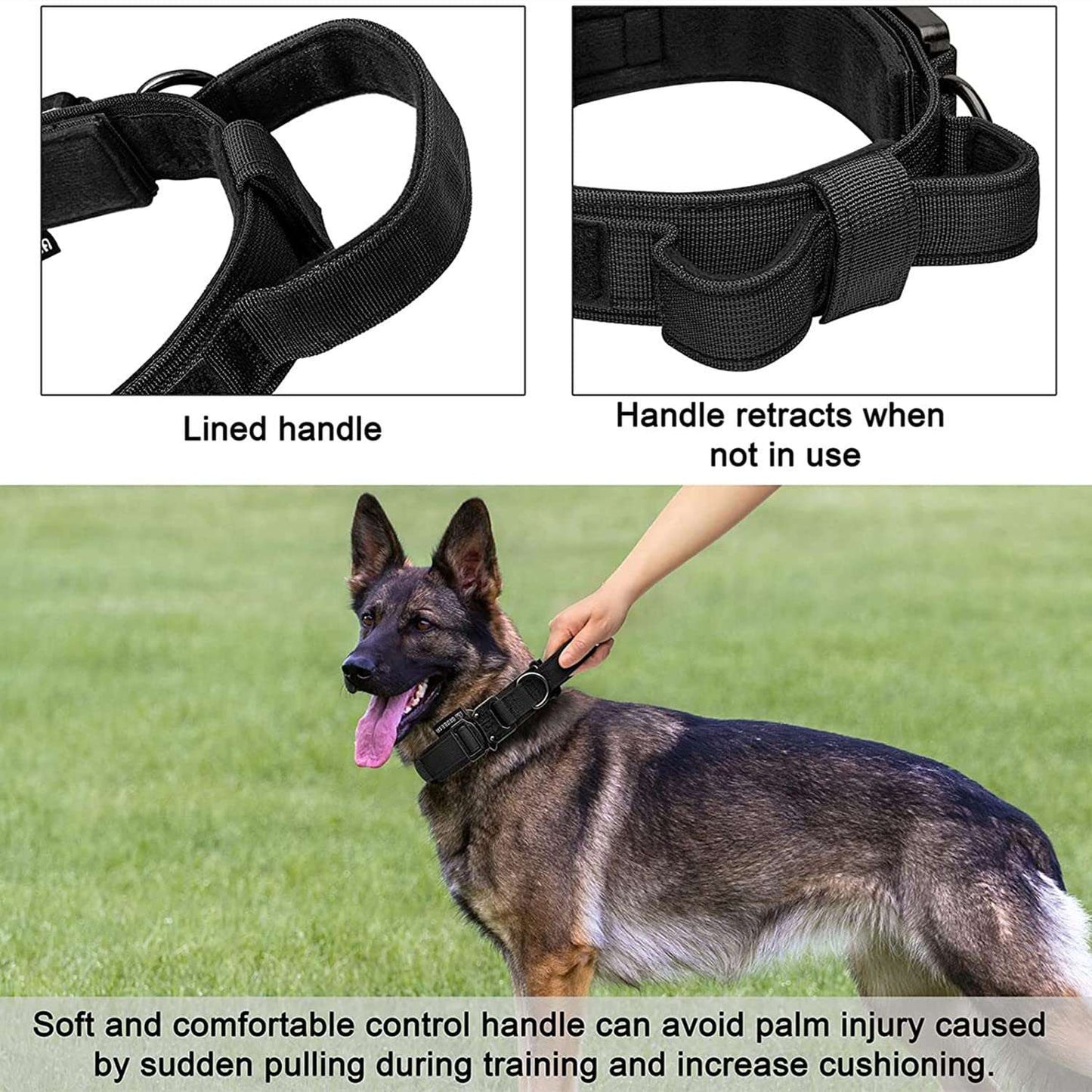 Minimalist Black Adjustable Heavy Duty Nylon Collar w/Quick Release Metal Buckle for Small, Medium, Large Dogs