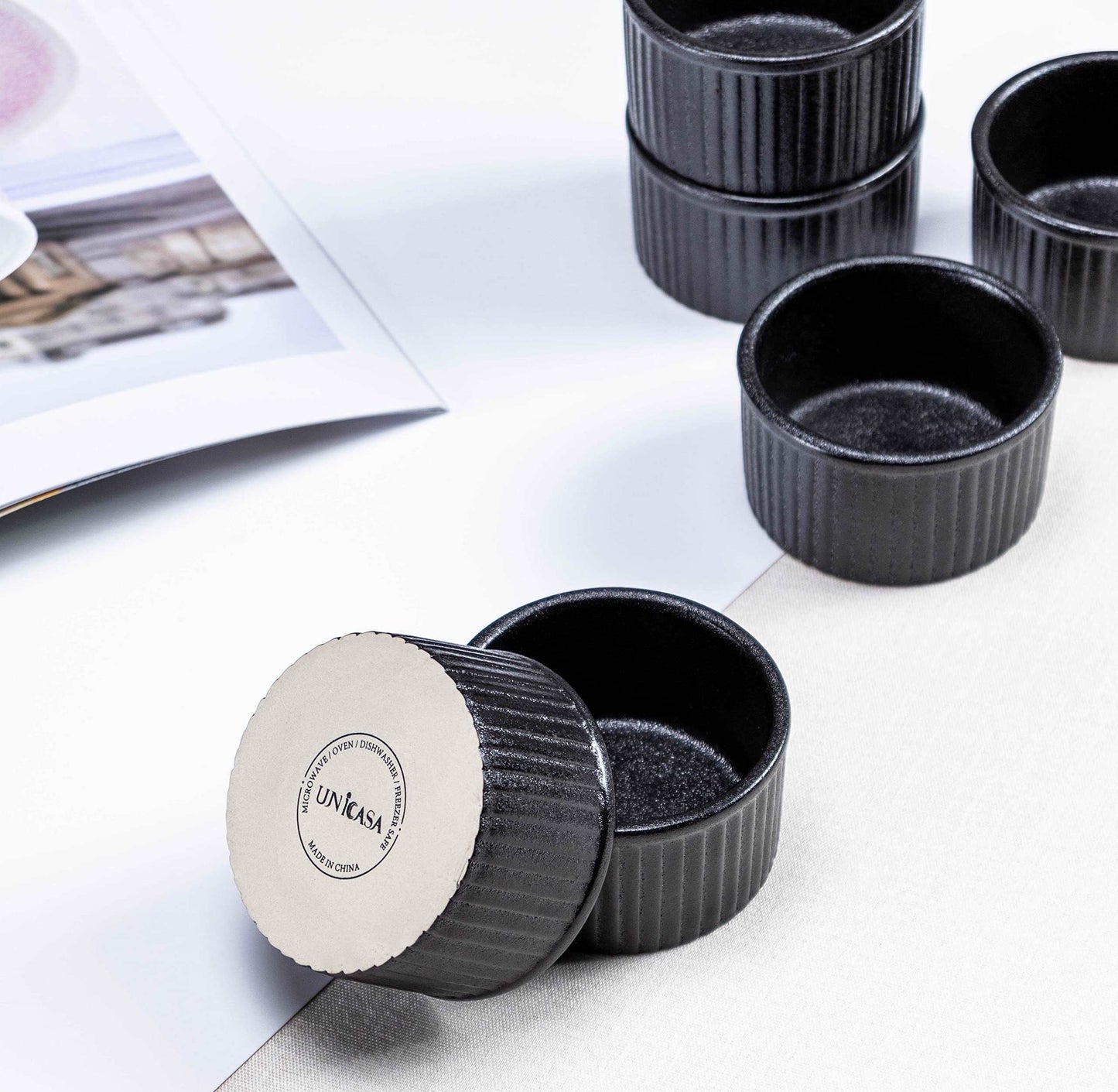 Minimalist Black 6 oz Ramekin, Set of 6