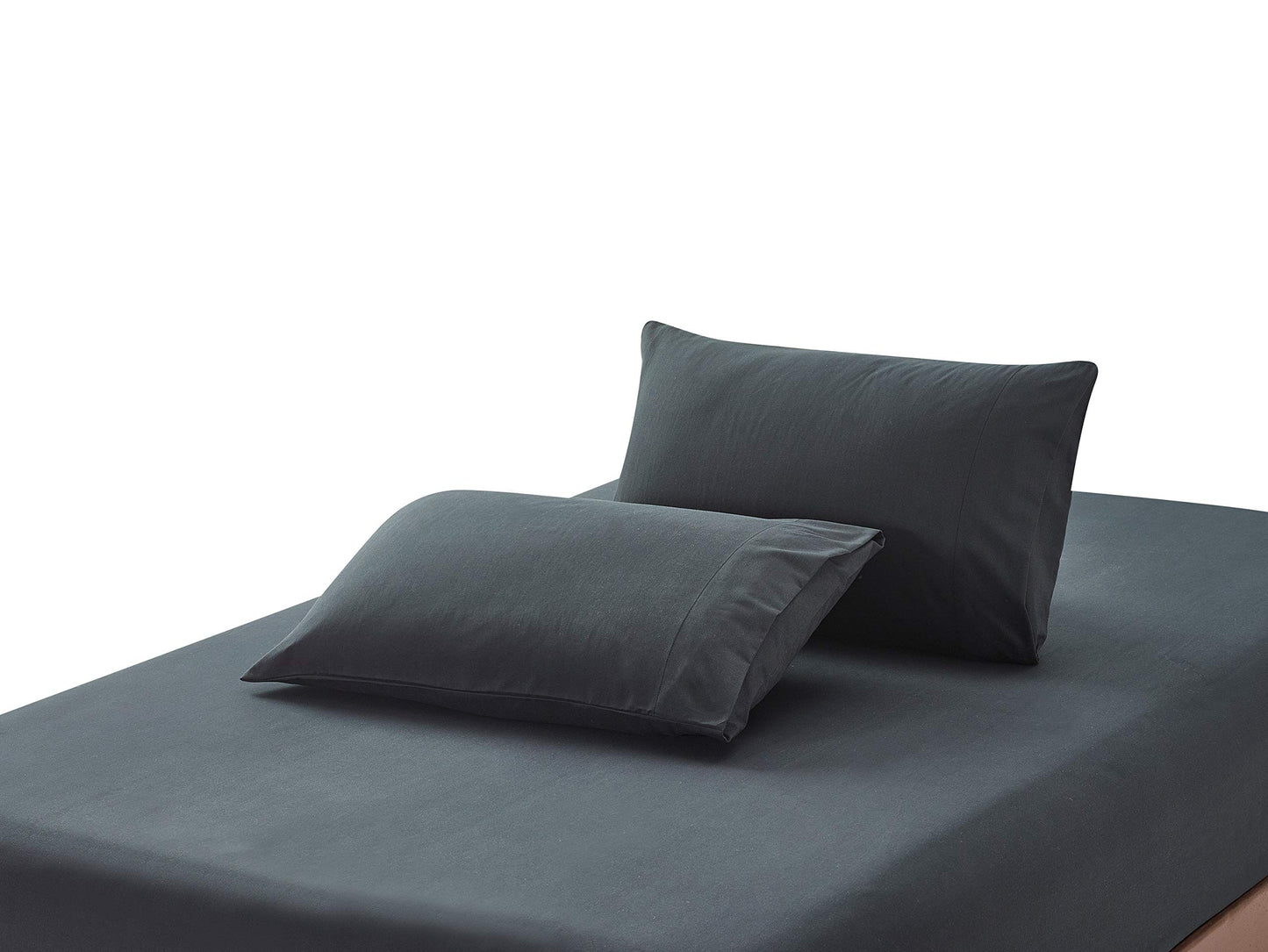 Minimalist Black Premium Hotel Quality Double Brushed Microfibre Bed Sheets, 4 Pc set w/16" Deep Pocket, King size