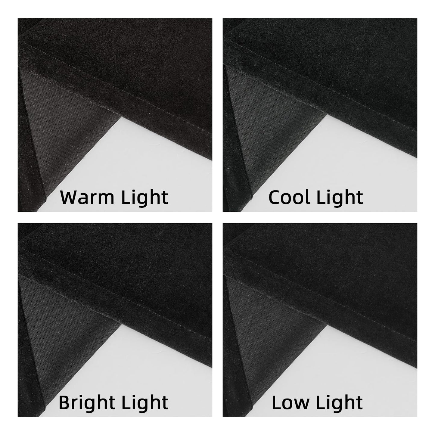Minimalist Black Velvet Curtains, 90" Length