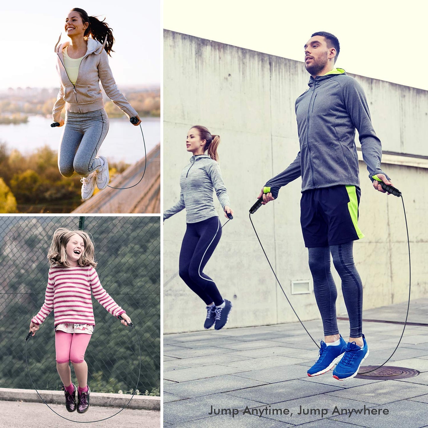 Minimalist Black Tangle-Free, Rapid Speed Jump Rope