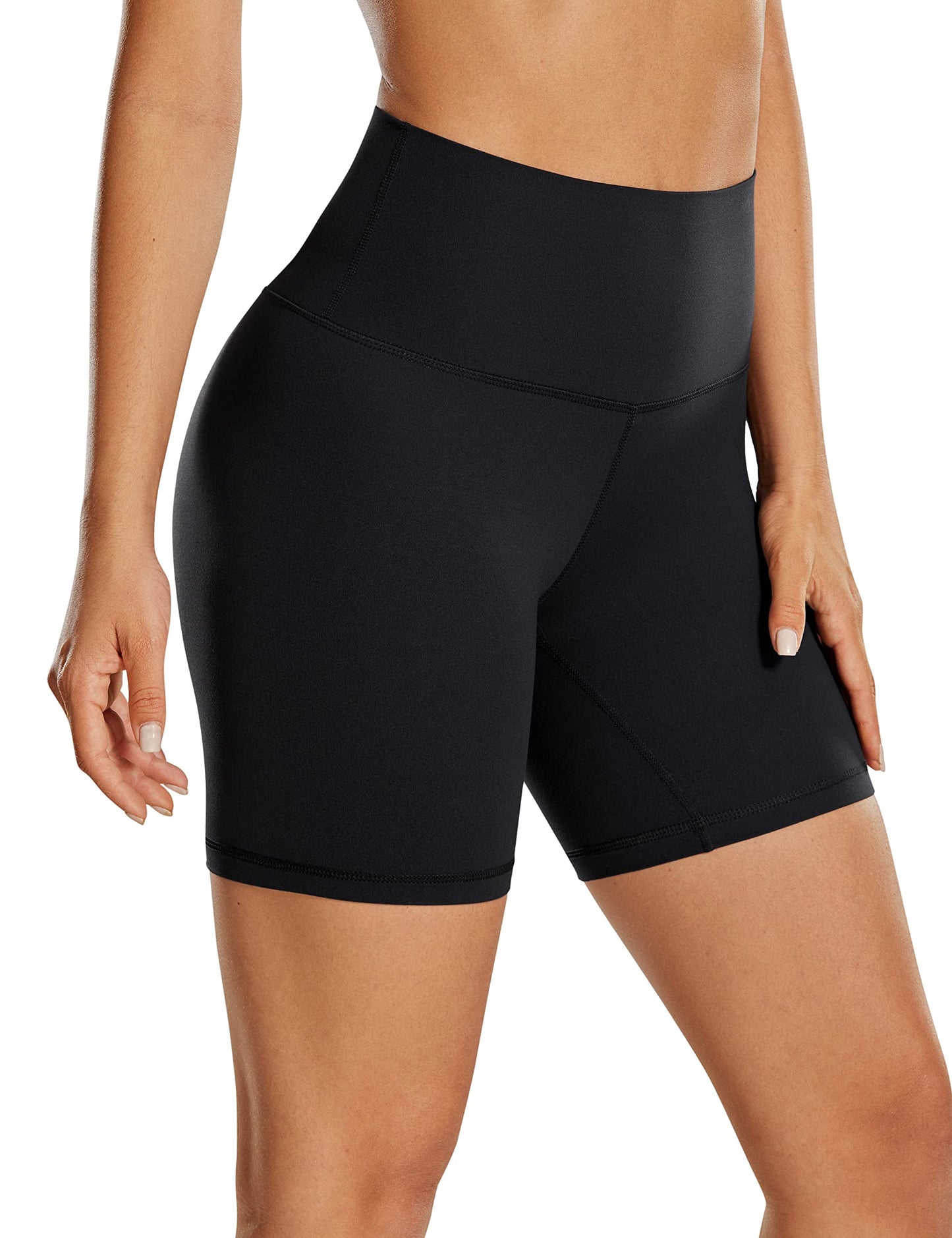 Minimalist Black ButterLuxe Women's High Waisted Biker Shorts, 6 Inches