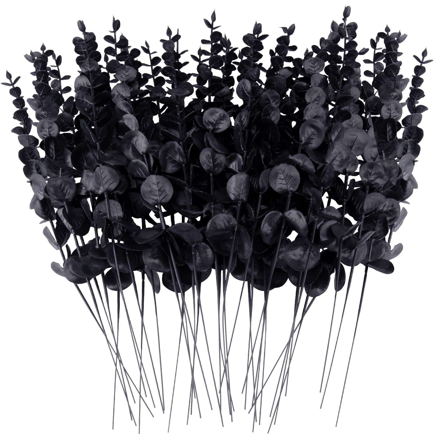 Minimalist Black 15 inch Faux Eucalyptus Stems, Branches, 36-Pieces