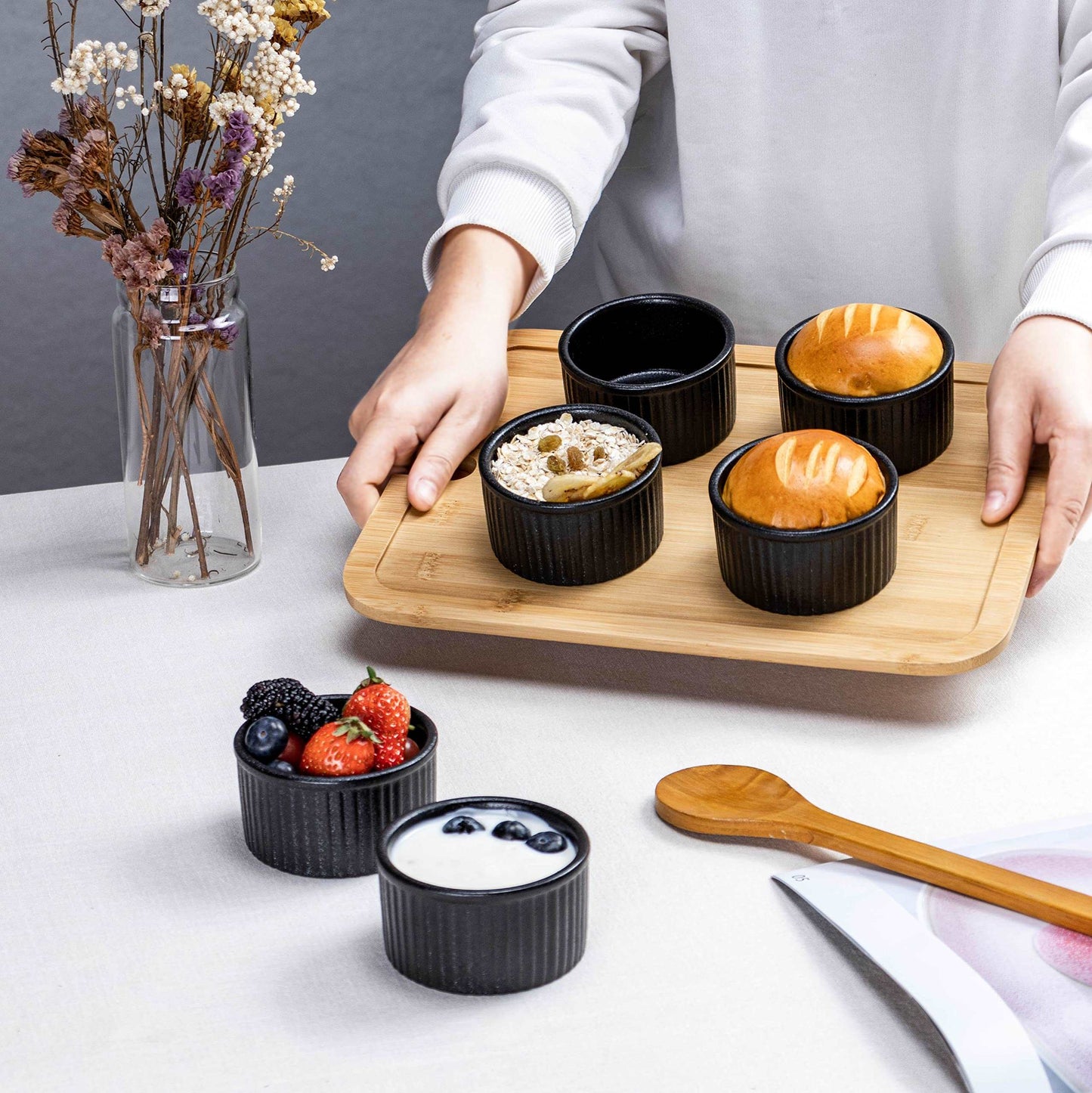 Minimalist Black 6 oz Ramekin, Set of 6
